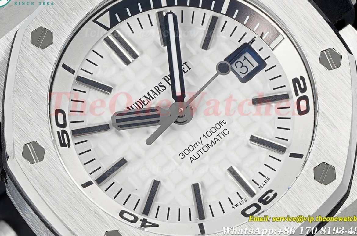 RU SS White Super 42mm Clone 15710 Offshore Diver SA3120 IPF Royal Oak 0119